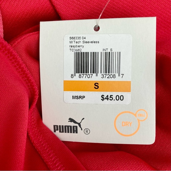New Hot pink sleeveless dry cell Puma top - Picture 8 of 10